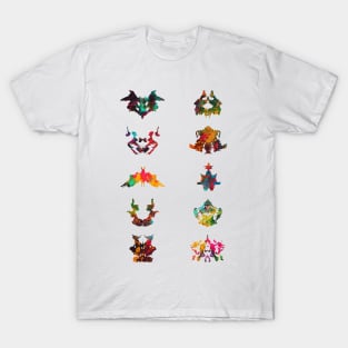 Collection of Rorschach inkblot tests T-Shirt